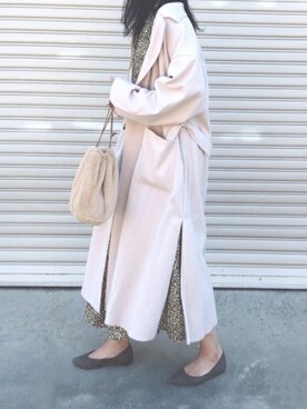 「reca（レカ）のアイテム（ダウンジャケット/コート）」を使った、recastaffさん（レディース・166cm）の秋コーディネート