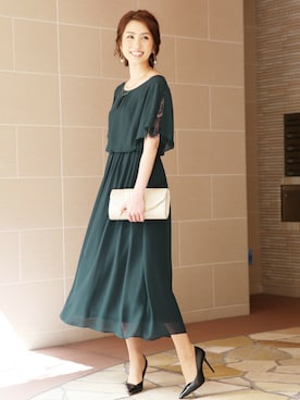 「reca（レカ）のアイテム（ドレス）」を使った、recastaffさん（レディース・165cm）の春コーディネート