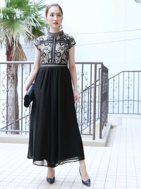 「reca（レカ）のアイテム（ドレス）」を使った、recastaffさん（レディース・165cm）の春コーディネート