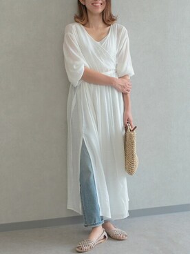 「reca（レカ）のアイテム（バッグ）」を使った、recastaffさん（レディース・157cm）の春コーディネート