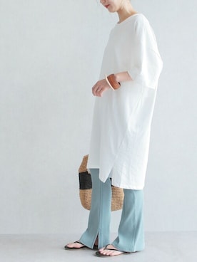 「reca（レカ）のアイテム（レッグウェア）」を使った、recastaffさん（レディース・165cm）の夏コーディネート