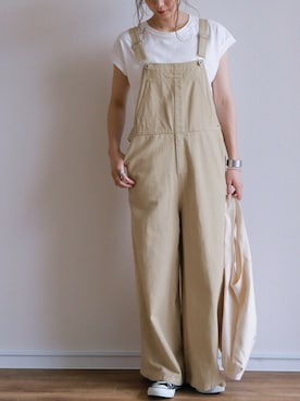 「reca（レカ）のアイテム（オールインワン・サロペット）」を使った、recastaffさん（レディース・165cm）の夏コーディネート