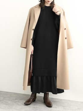 「reca（レカ）のアイテム（ダウンジャケット/コート）」を使った、recastaffさん（レディース・165cm）の冬コーディネート