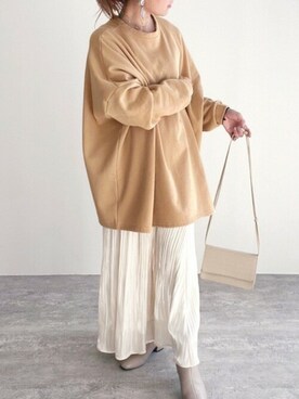 「reca（レカ）のアイテム（チュニック）」を使った、recastaffさん（レディース・156cm）の冬コーディネート