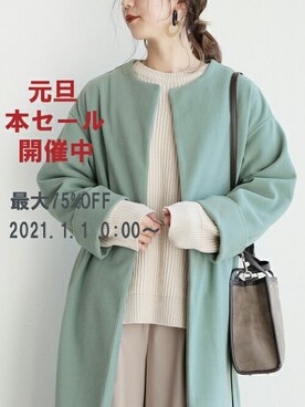 「reca（レカ）のアイテム（ダウンジャケット/コート）」を使った、recastaffさん（レディース・165cm）の冬コーディネート