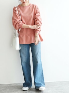 「reca（レカ）のアイテム（チュニック）」を使った、recastaffさん（レディース・165cm）の冬コーディネート