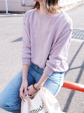 Reca レカ の ボートネックゆったり春ニット ニット セーター Wear