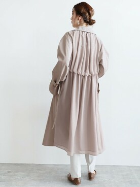 「reca（レカ）のアイテム（トレンチコート）」を使った、recastaffさん（レディース・165cm）の冬コーディネート