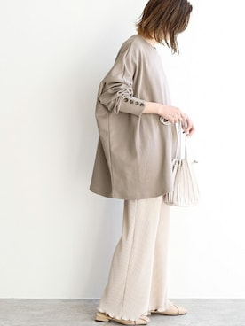 「reca（レカ）のアイテム（チュニック）」を使った、recastaffさん（レディース・165cm）の冬コーディネート