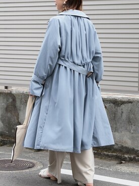 「reca（レカ）のアイテム（トレンチコート）」を使った、recastaffさん（レディース・165cm）の春コーディネート
