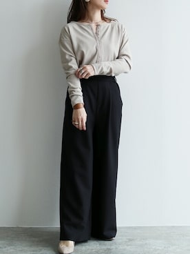 「reca（レカ）のアイテム（チュニック）」を使った、recastaffさん（レディース・156cm）の春コーディネート