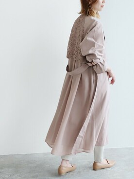 「reca（レカ）のアイテム（トレンチコート）」を使った、recastaffさん（レディース・165cm）の春コーディネート