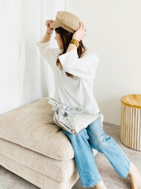「reca（レカ）のアイテム（帽子）」を使った、recastaffさん（レディース・156cm）の春コーディネート