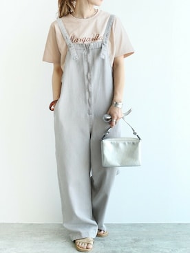 「reca（レカ）のアイテム（オールインワン・サロペット）」を使った、recastaffさん（レディース・156cm）の夏コーディネート