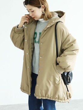 「reca（レカ）のアイテム（その他アウター）」を使った、recastaffさん（レディース・165cm）の冬コーディネート
