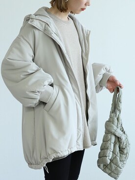 「reca（レカ）のアイテム（ダウンジャケット/コート）」を使った、recastaffさん（レディース・165cm）の冬コーディネート
