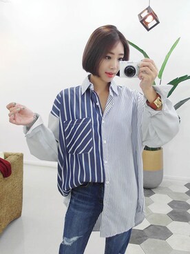 「日常」｜「アイテム（アクセサリー）」を使った、gaensoさん（レディース・165cm）の春コーディネート