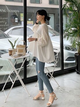「日常」｜「アイテム（アクセサリー）」を使った、gaensoさん（レディース・165cm）の春コーディネート