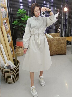 「日常」｜「アイテム（アクセサリー）」を使った、gaensoさん（レディース・165cm）の春コーディネート
