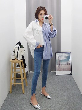 「日常」｜「アイテム（アクセサリー）」を使った、gaensoさん（レディース・165cm）の春コーディネート