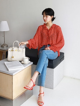 「日常」｜「アイテム（パンプス）」を使った、gaensoさん（レディース・165cm）の春コーディネート