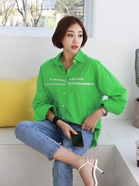 「日常」｜「アイテム（サンダル）」を使った、gaensoさん（レディース・165cm）の春コーディネート