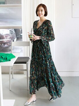 「日常」｜「アイテム（ワンピース/ドレス）」を使った、gaensoさん（レディース・165cm）の春コーディネート