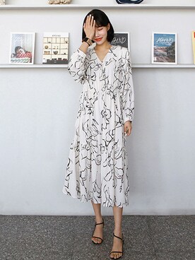 「日常」｜「アイテム（ワンピース/ドレス）」を使った、gaensoさん（レディース・165cm）の春コーディネート