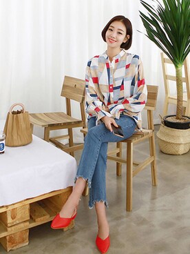 「日常」｜「アイテム（サンダル）」を使った、gaensoさん（レディース・165cm）の春コーディネート