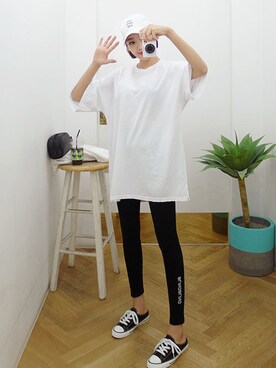 「日常」｜「アイテム（帽子）」を使った、gaensoさん（レディース・165cm）の春コーディネート