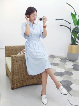 「日常」｜「アイテム（ワンピース/ドレス）」を使った、gaensoさん（レディース・165cm）の春コーディネート