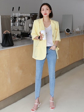 「日常」｜「アイテム（サンダル）」を使った、gaensoさん（レディース・165cm）の春コーディネート