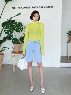 「タイトシルエット」｜「アイテム（サンダル）」を使った、gaensoさん（レディース・165cm）の春コーディネート