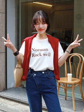 「夏秋ミックス」｜「アイテム（トートバッグ）」を使った、gaensoさん（レディース・165cm）の夏コーディネート