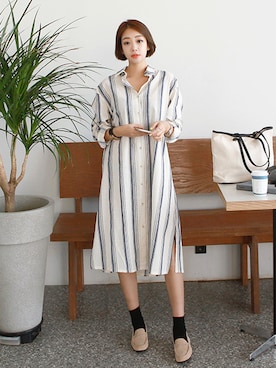 「夏秋ミックス」｜「アイテム（ワンピース/ドレス）」を使った、gaensoさん（レディース・165cm）の夏コーディネート