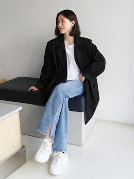 「モダン」｜「アイテム（ジャケット/アウター）」を使った、gaensoさん（レディース・165cm）の冬コーディネート