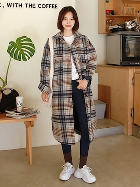 「アイテム（ソックス/靴下）」を使った、gaensoさん（レディース・165cm）の冬コーディネート