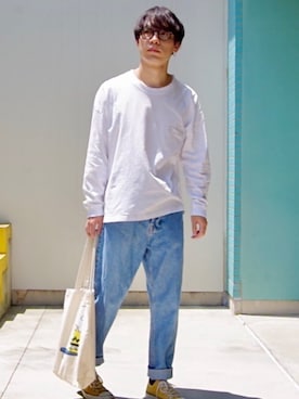「トートバック」｜「アイテム（その他）」を使った、masaさん（メンズ・165cm）の夏コーディネート