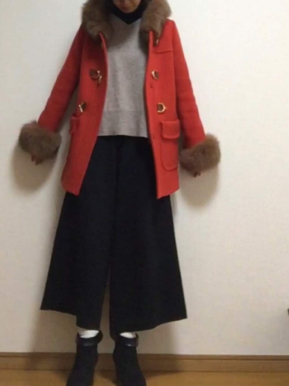 JUSGLITTYのダッフルコートを使った人気ファッション