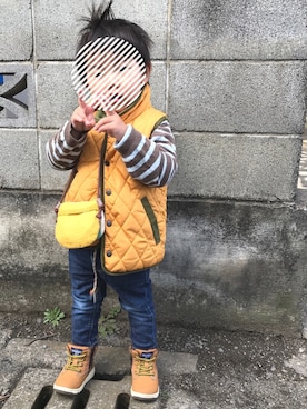 「LAGOM（LAGOM）のアイテム（ジャケット/アウター）」を使った、storzさん（キッズ・90cm）の春コーディネート