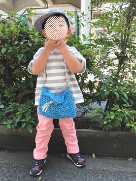 「kladskap（クレードスコープ）のアイテム（その他パンツ）」を使った、storzさん（キッズ・90cm）の夏コーディネート