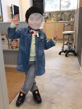 「Lee（リー）のアイテム（ワンピース/ドレス）」を使った、storzさん（キッズ・100cm）の秋コーディネート