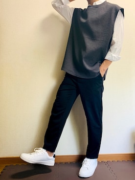 「ヒラキ（ヒラキ）のアイテム（スニーカー）」を使った、senさん（メンズ・170cm）の春コーディネート
