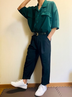 「ヒラキ（ヒラキ）のアイテム（スニーカー）」を使った、senさん（メンズ・170cm）の春コーディネート