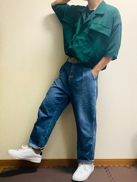 「ヒラキ（ヒラキ）のアイテム（スニーカー）」を使った、senさん（メンズ・170cm）の春コーディネート