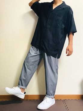 「ヒラキ（ヒラキ）のアイテム（スニーカー）」を使った、senさん（メンズ・170cm）の夏コーディネート