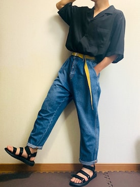 「ヒラキ（ヒラキ）のアイテム（サンダル）」を使った、senさん（メンズ・170cm）の夏コーディネート