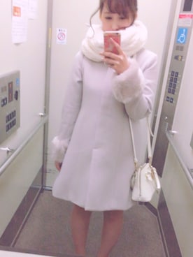 「成人式」｜「アイテム（その他アウター）」を使った、Hitomiさん（レディース・158cm）の冬コーディネート