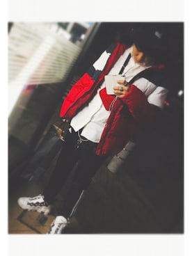 「お洒落さんと繋がりたい」｜「アイテム（ダウンジャケット/コート）」を使った、S/Sさん（メンズ・175cm）の冬コーディネート