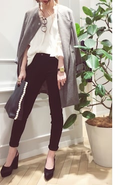 「BSTR」｜「アイテム（その他アウター）」を使った、mamiさん（レディース・166cm）の春コーディネート